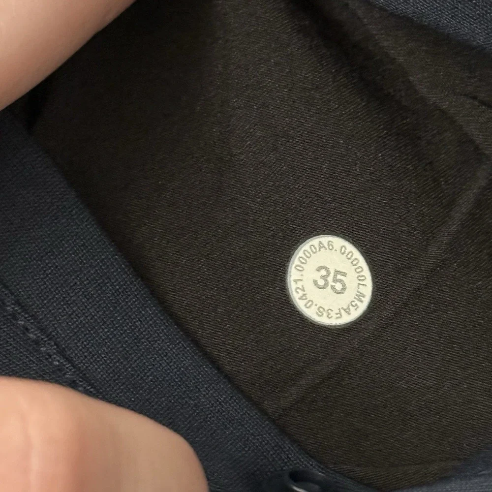 Lululemon ABC Commission Slim Fit Pants Warpstreme Men's 35x32 Navy Blue Stretch